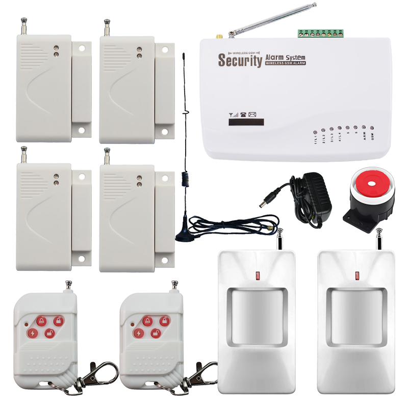 

Dual Antenna ! Wireless Home Security Burglar GSM Alarm System Auto Dialer SMS SIM 4x Door/Window Sensor 2x Wireless PIR Motion Detector