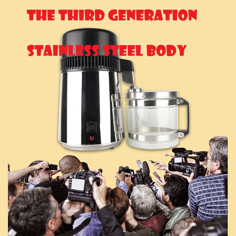 

Wholesale- Generation 3 stainless Steel Water Distiller Machine Water Purifier 4L/ household water distiller