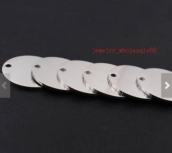 

on sale 10pcs/Lot Smooth 18mm/23mm Medals pendant stainless steel Silver Tone Fashion Round Tag Charms Jewelry DIY high polished
