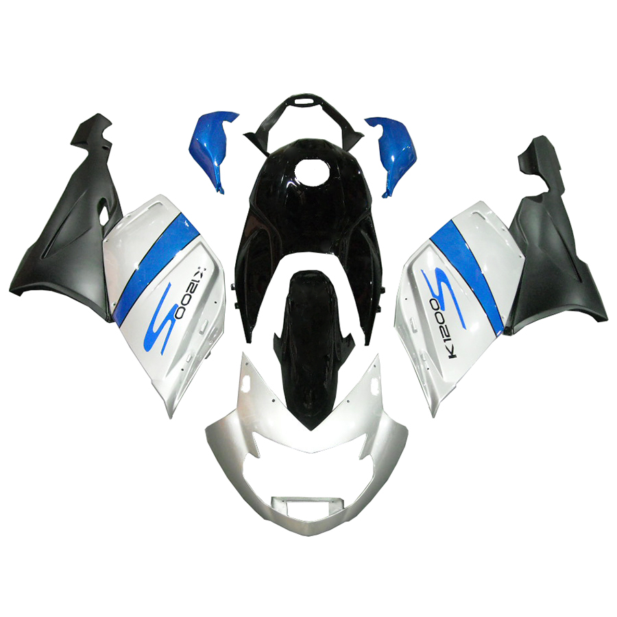 

3 free gifts Complete Fairings For BMW k1200s 2005-2008 ABS Plastic Motorcycle Fairing White Blue Black v28