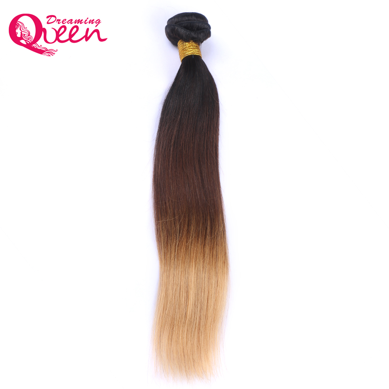 

Ombre Hair Extensions Brazilian Straight Hair Weave #1B 4 27 Honey Blonde Ombre Color Brazilian Virgin Human Hair Bundles 3 Pcs
