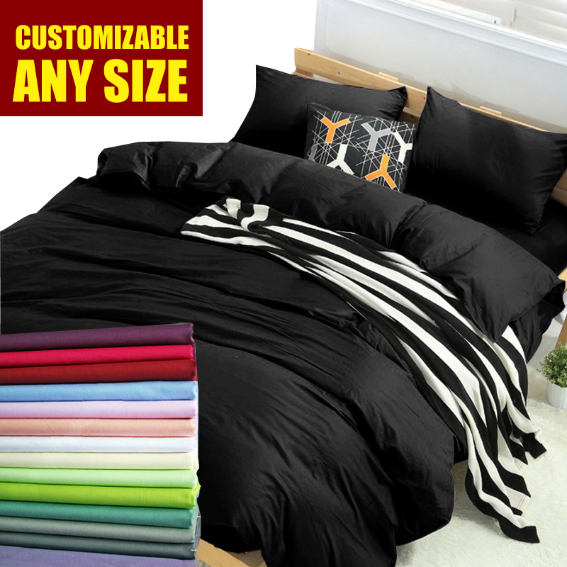 Wholesale Custom Cotton Solid Duvet Cover Set 16 Size Bedding Sets