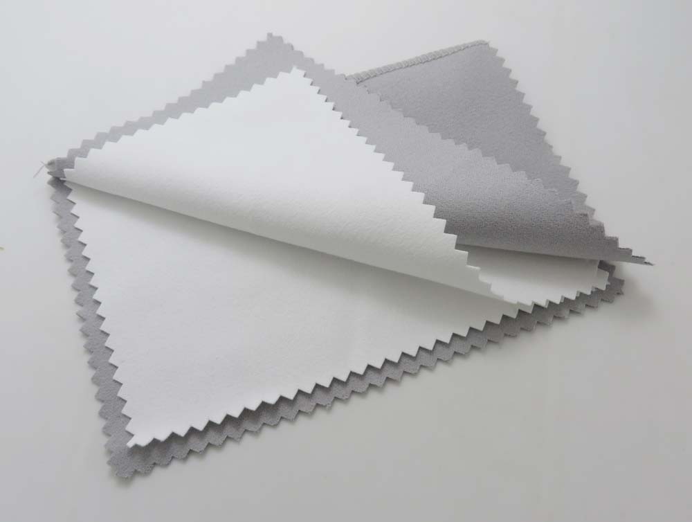 

4 Layers Jewelry Polishing Buffing Cloth Set Lockstitching Silver Gold Polishing Cleaning Cloth Border Overlocked Jewelry Cleaner, Blue