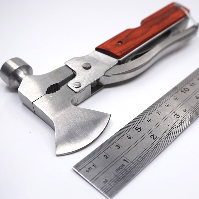 

Multifunction Axe Stainless Steel Hatchet Hammer Knife Opener Screwdriver Plier For Hunting Fixing Outdoor Camping Emergency Survival Tools