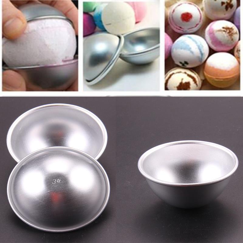 

Hot Sale 20pcs/set 3D Aluminum Alloy Ball Sphere Bath Bomb Mold Cake Puddings Pan Tin Baking Pastry Mould 3 Size