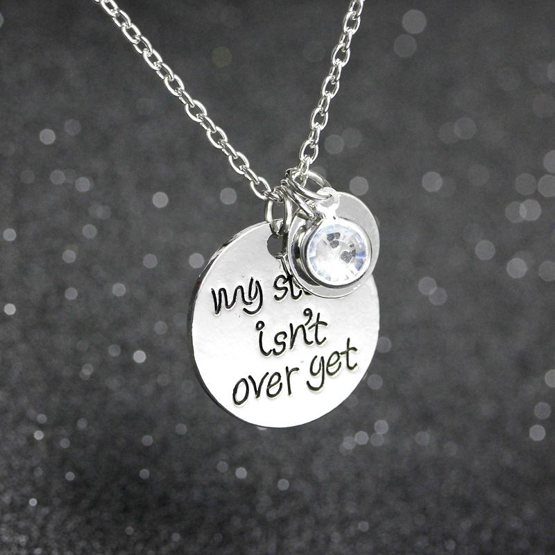 

Wholesale My Story isn't Over Yet Pendant Necklaces Semicolon and Semicolon necklace Mental Health Awareness Jewelry