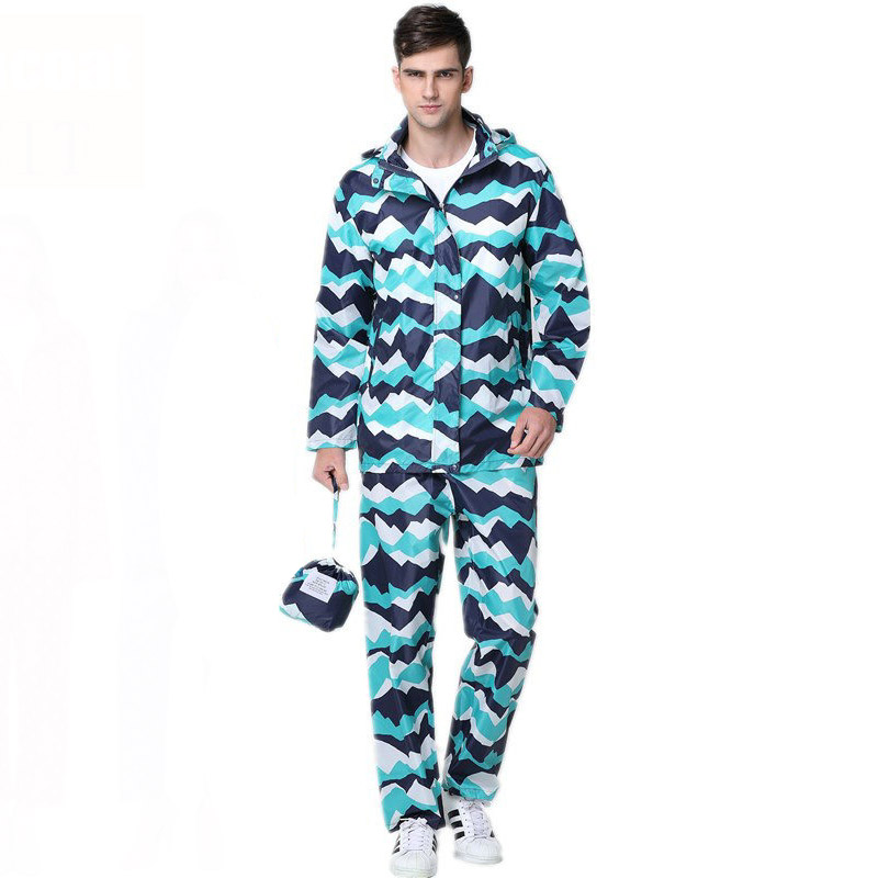 

Impermeable Rain Coat Motorcycle Rain Suit Waterproof Raincoat Women/Men Universal Using, Blue