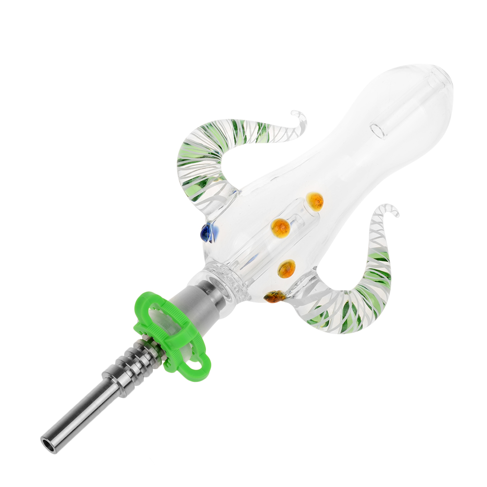 

2016 Version 5.0 Nectar Collector Set Octopus Design 14mm Nectar Collecter Kit with titanium nail mini Glass Water Pipes Bong