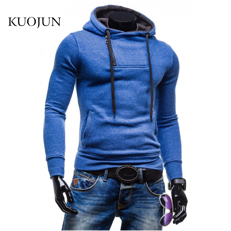 Wholesale-PKORLI 2016 New Arrival Mens Hoodies side zipper design Pullover Male Sweatshirt Jacket Poleron Hombre XXL