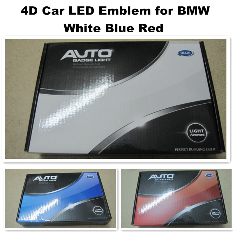 

4D 12V ForBM-W LED Logo 82mm White Blue Red Car LED Badges Rear Emblem Lights