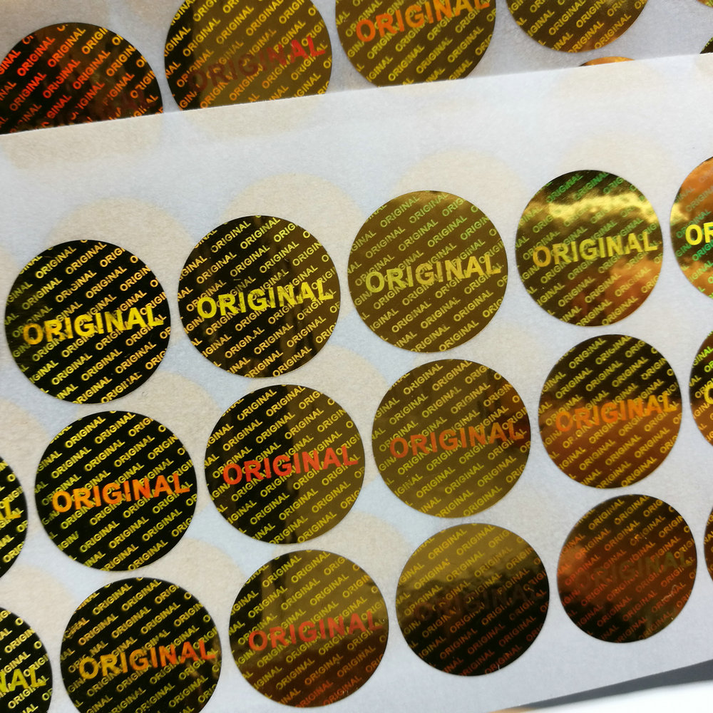

500pcs Gold Original Hologram Security Labels Tamper Evident Sticker free shipping