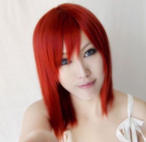 

100% Brand New High Quality Fashion Picture full lace wigs>HOT!Cute Short Kingdom Heart Kairi Red Wigs Cosplay Party Costume Wig, Pink
