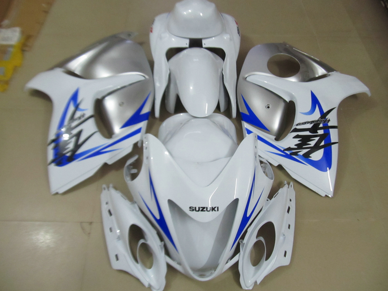 

Hot sale plastic fairing kit for Suzuki GSXR1300 96 97 98 99 00 01-07 white silver fairings set GSXR1300 1996-2007 OT28, Same the picture