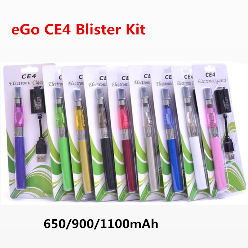 

Electronic Cigarette eGo CE4 Blister Kit with 650/900/1100mAh eGo-T Starter Kits 1.6ml CE4 Clearomizer eVod MT3 E Cigarettes Vape Pen Kit, Multi