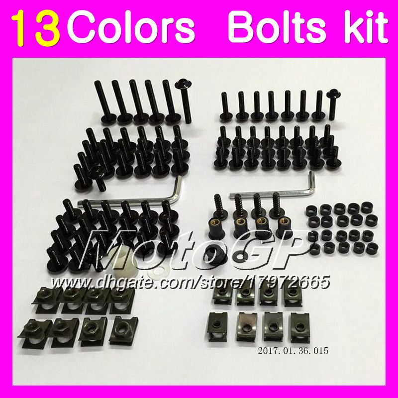 Black Moto carenatura bulloni Kit fissaggio morsetti a vite per Yamaha YZF R6 1999 2000 2001 2002