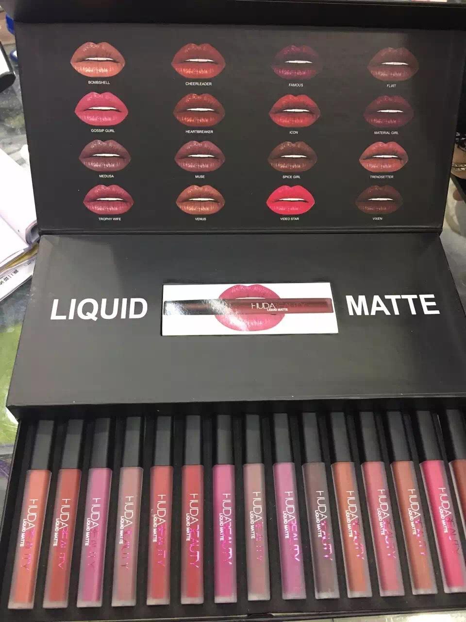 

16 sets of lip gloss velvet silk high quality lip gloss gift set the most complete lip gloss lipstick gift box, A set of 16 pieces