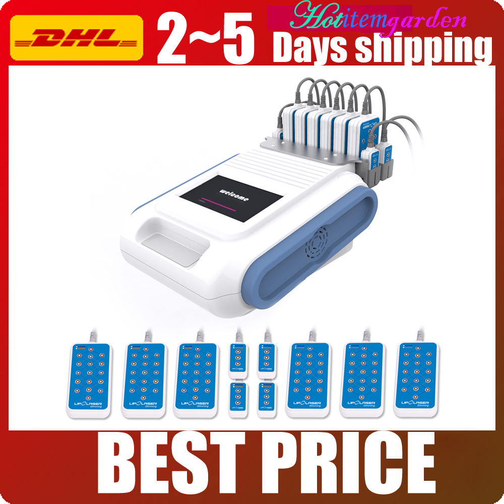 10 Pads Slimming Machine Diode Lipo Laser Dual Wavelength 650nm & 980nm Cellulite Loss Body Shaping Salon Beauty Machine
