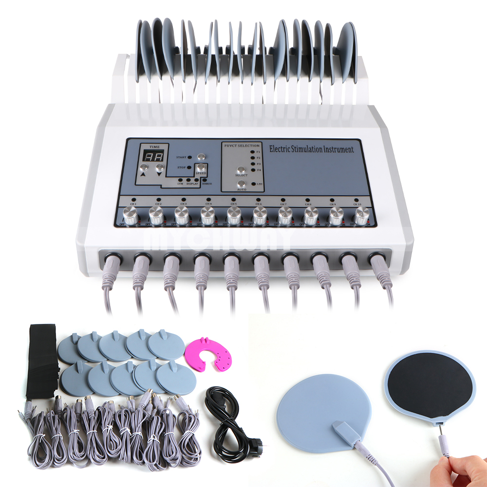 

Hot sale body slimming muscle stimulator Electrostimulation Machine/ Russian Waves Muscle Stimulator Free Shipping 10 Pair Pads