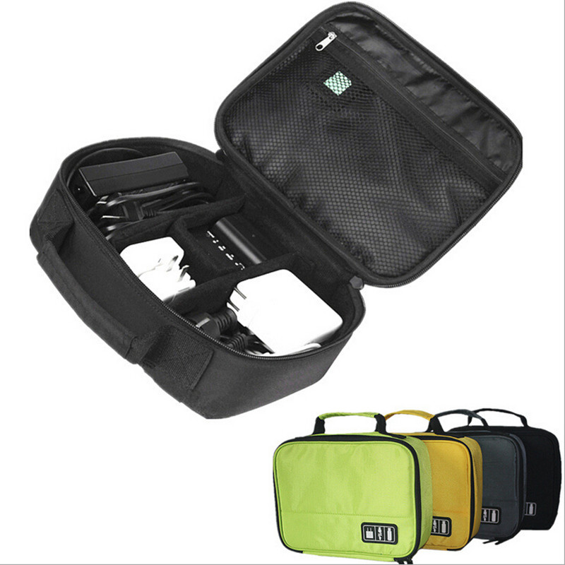 

Wholesale- Portable Digital Accessories Gadget Devices Organizer USB Cable Charger Tote Case Storage Bag Travel Organizador IC876933