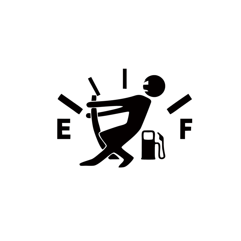 Hot Sale Personality High Gas Consumption Decal Fuel Gage Empty Funny Car Vinyl Sticker Window Jdm Car Stying-image-395585438