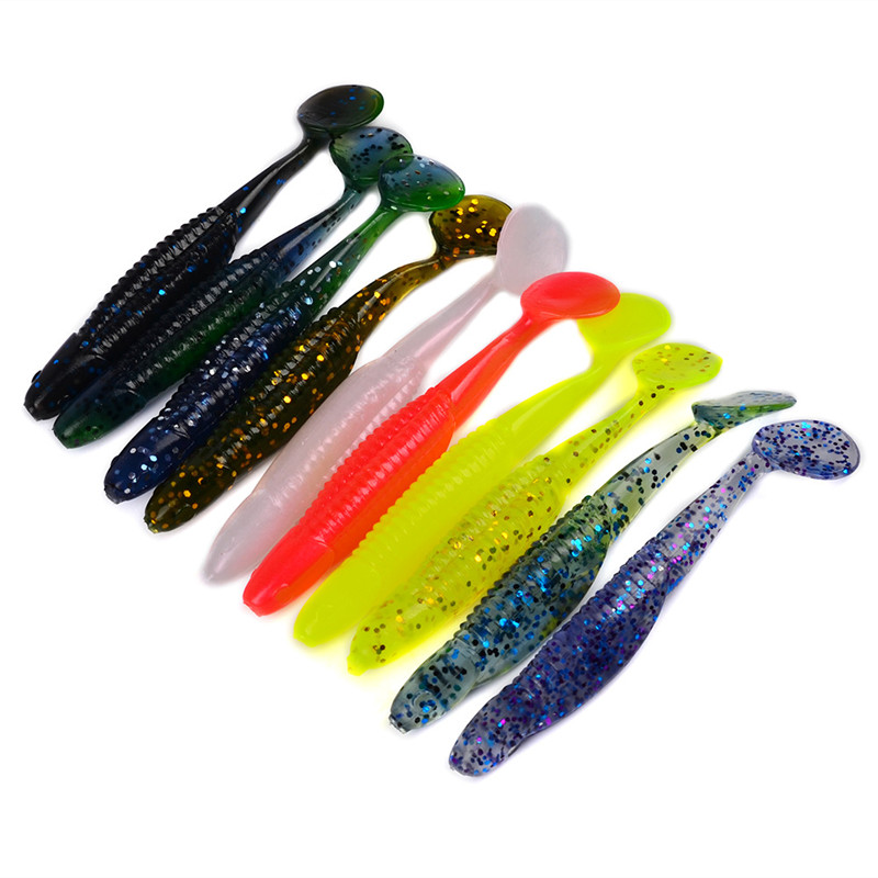 

New Worms Soft Bait Artificial Lure For Freshwater Fishing baits 11cm 6g 10pc/lot Silicon Rubber Fish lures