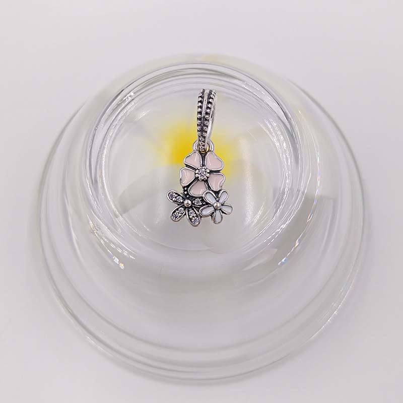 

Andy Jewel Pandora jewelry Authentic 925 Sterling Silver Beads Poetic Blooms Pendant Charm Fits European Pandora Style Bracelets & Necklace 791824ENMX