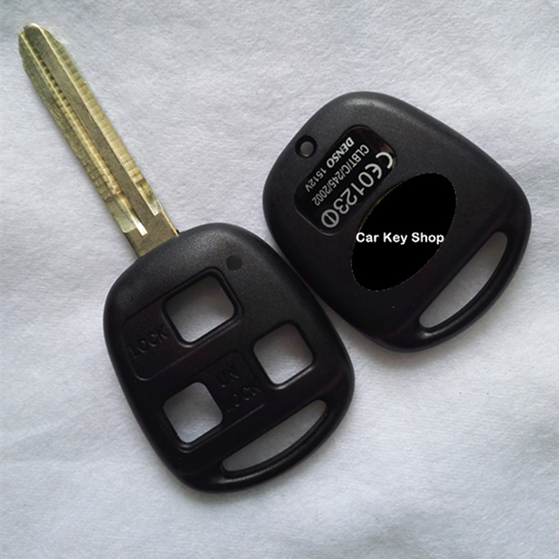

NEW Replacement Shell Remote Key Case Fob 3 Botton for TOYOTA Camry with TOY43 Blade, Black