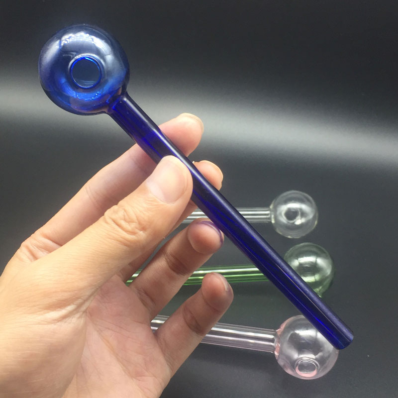 

Wholesale 6.0Inch Pyrex Glass Oil Burner Pipe Hookahs 3 Colors Heady Hand Water Pipes Tobacco Smoking Accessories