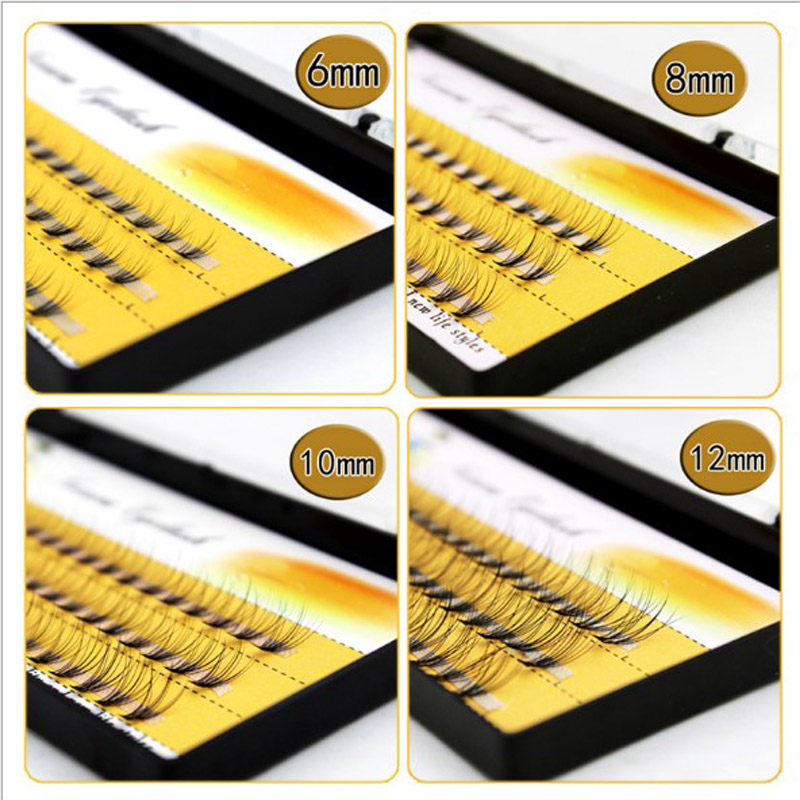 Natural C Curl 0.07mm 6-14mm Black Individual False Eyelashes Silk Eyelash Extension Design thick 10 Flares can be mixed order-image-400465104