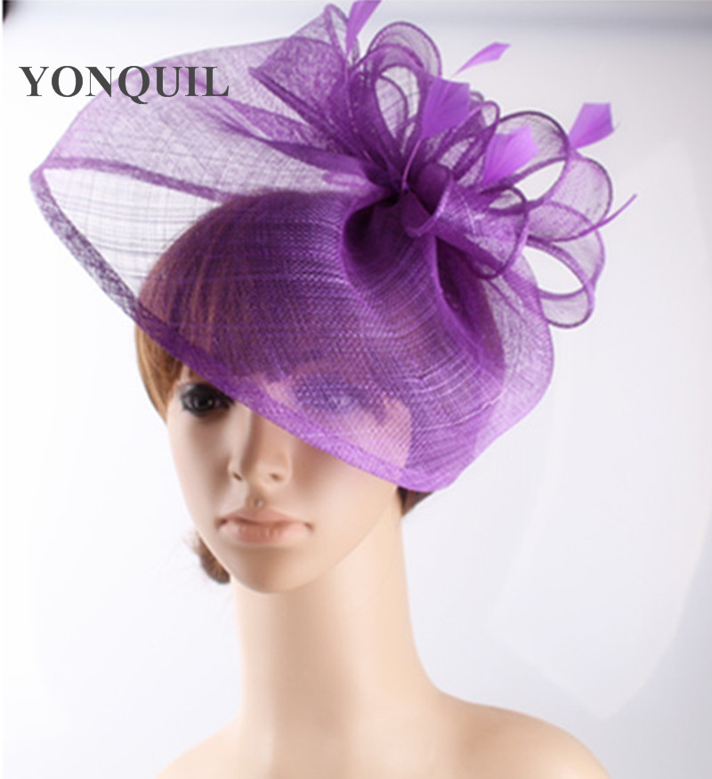 

Elegant 17 colors available sinamay material fascinator headpiece race hair accessories show headwear free shipping OF1542