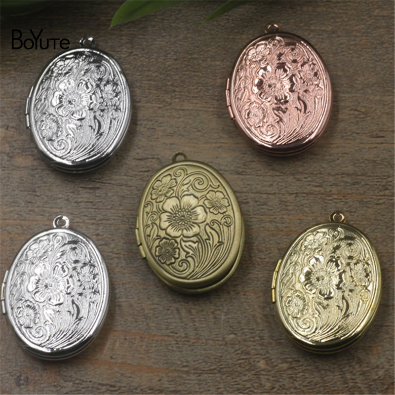

BoYuTe New Product 10Pcs 23*29MM Oval Photo Floating Locket Pendant Wholesale Brass Material Vintage Jewelry Pendant