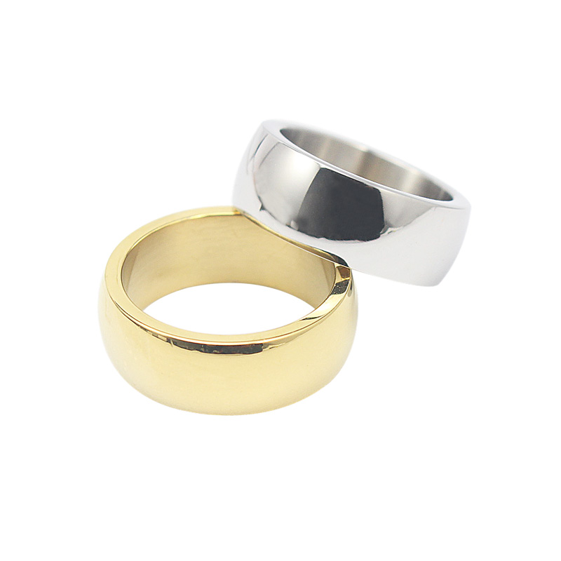 

silver plain shiny rings for Women men jewelry New fashion 316L stainless steel Wholesale metal silver fashion jewelry Ring, Golden;silver