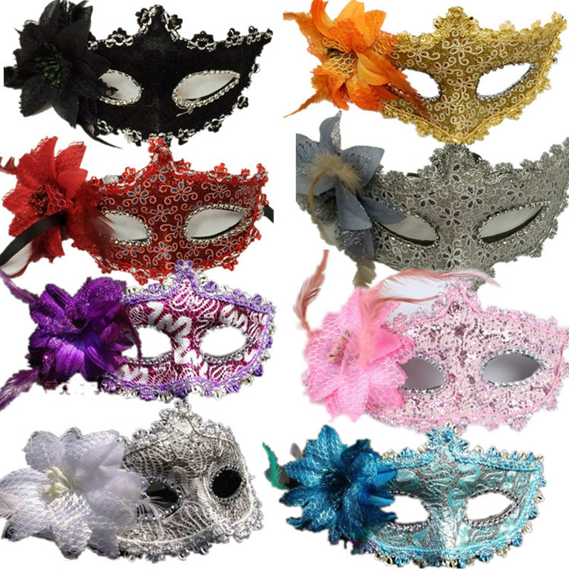 

Flower Halloween Mask Sexy Masquerade Masks Venetian Dance Party Bar Princess Venice Mask Fation Rose Party Elegant Mask Supplies