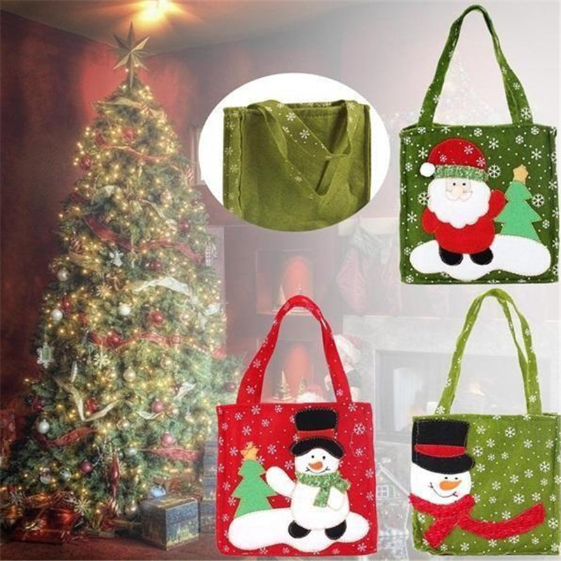 

Wholesale Christmas gift bags Christmas Decorations Christmas candy bag Santa Claus gift bags Santa bags 4 designs LA324