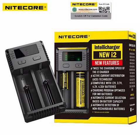 

New Nitecore I2 Universal Charger for 16340 18650 14500 26650 Battery E Cigarette 2 in 1 Muliti Function Intellicharger I2 I4 UM10 UM20