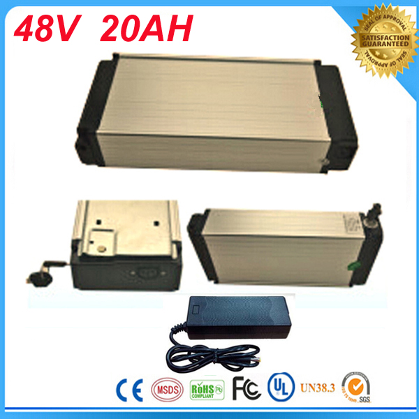 Rear rack 48v 1000w electric bike battery with 1000 times cycles lithium bike battery 48v 20ah For Samsung Cell-image-234178019