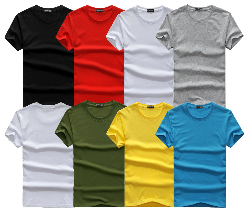 Wholesale- Men's Tops Tees 2016 summer new style O-Neck Solid short sleeve t shirt men fashion trends Leisure t-shirt size 5XL
