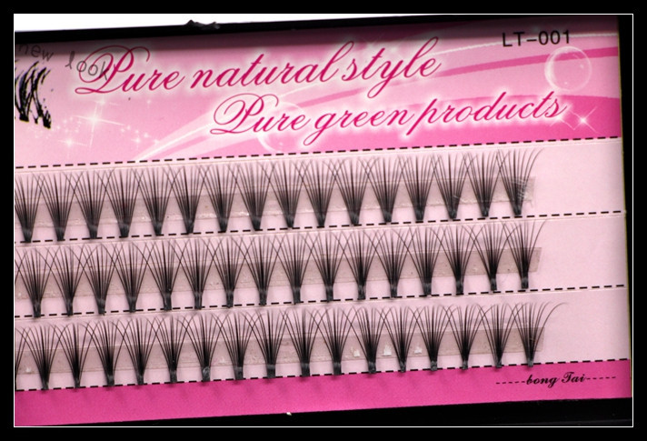 

Wholesale 1Pcs/Lot high quality w shape super soft synhetic mink individual eyelashes extension 60 cluster/box free hsipping