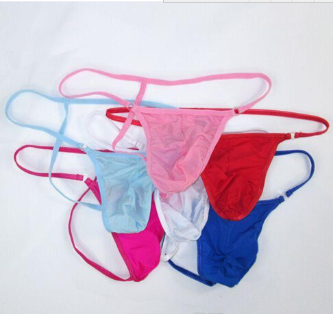 

new Wholesale - Mens Sexy G-String Thong Contoured Pouch with rings stretchy Silky Soft Underwear, Red