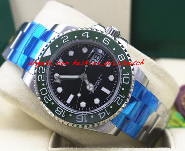 

Fashion Luxury NEW Green Bezel II Automatic Stainless Steel Ceramic 40mm 116710 Mechanical Men Watches Top Quality, Silver