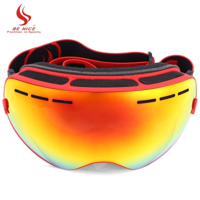 

Be Nice Double Lens UV400 Anti-Fog Big Spherical Skiing Glasses Winter Sport Protective Snowboard Skiing Eyewear Goggles Glasses +B