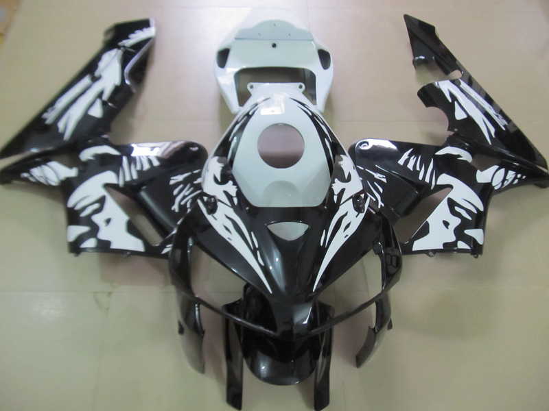 

Injection molding fairing kit for Honda CBR600RR 05 06 white black fairings set CBR600RR 2005 2006 OT01, Same as picture
