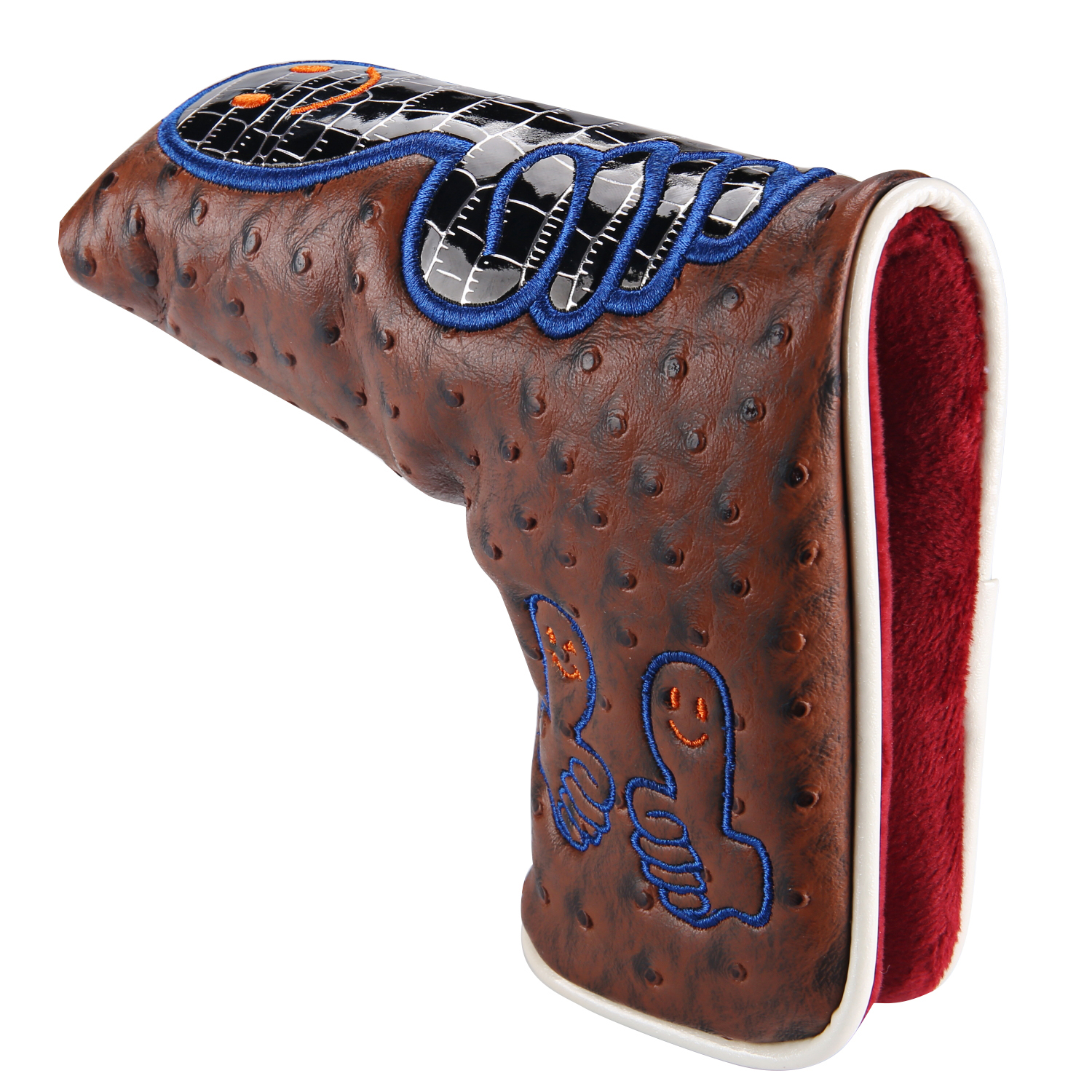 

Free shipping 1PCS New Custom brown Thumb Blade Headcover Golf Putter Head Cover