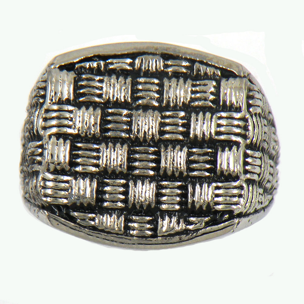 

FANSSTEEL STAINLESS STEEL mens or womens STAINLESS STEEL JEWELRY KNIT MAT NATURE RING GIFT 13W34