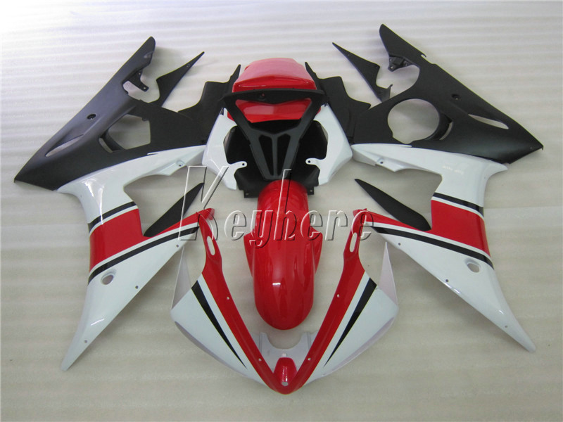 

Bodywork plastic fairing kit for YAMAHA R6 2003-2005 red white black fairings set YZF R6 03 04 05 IY37, Same as picture