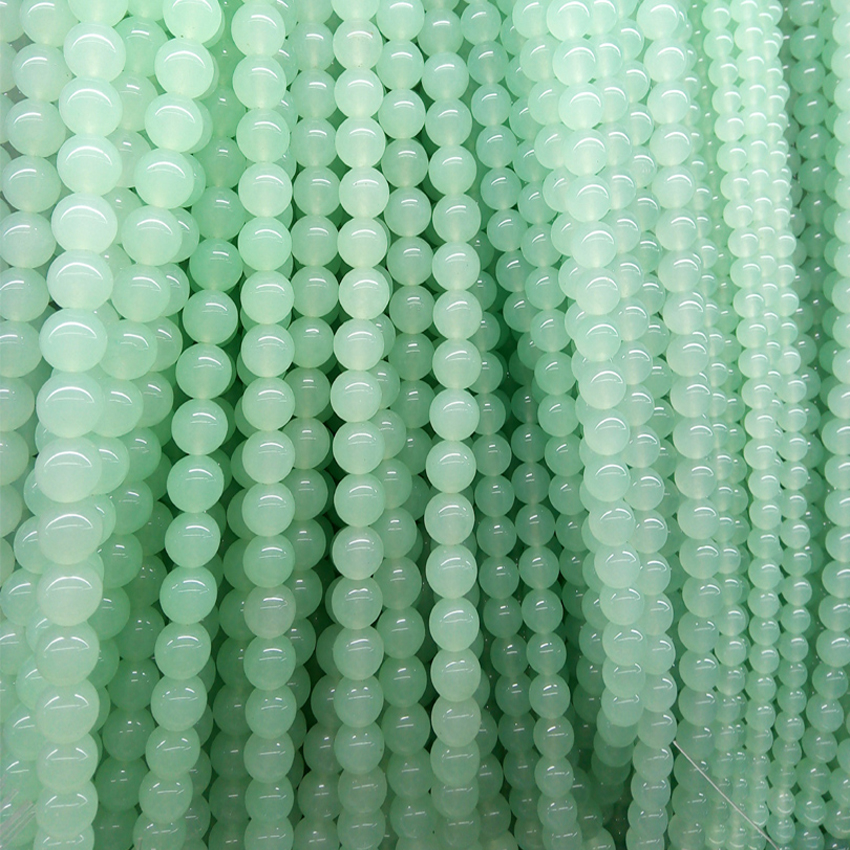 

Green Stone Beads 15" Strand 6 8 10MM Craft Material Diy Beads for Jewelry Making Barcelet Necklace Round Loose Bead Natural Stone Crystal
