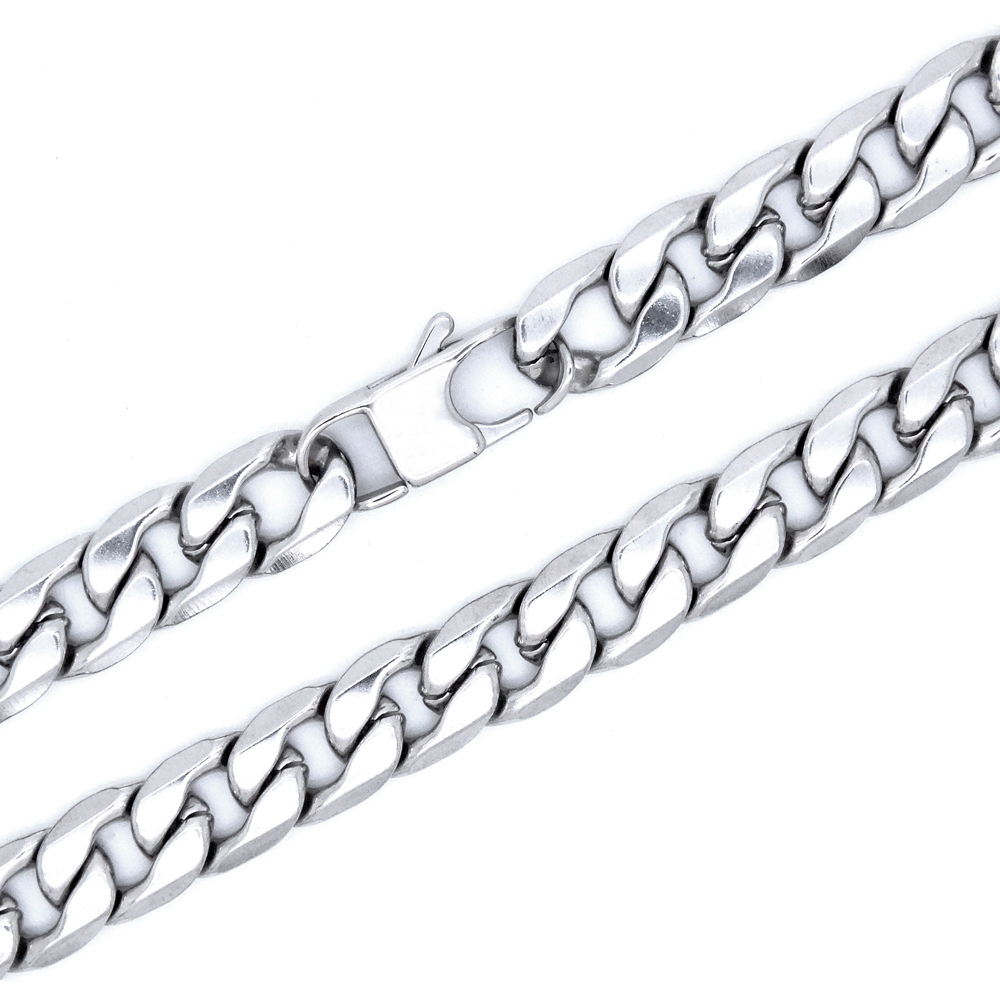 

100% Stainless Steel Necklace Masculine Curb Chain Cyberpunk Jewelry 6mm Width 18-36 Inches 45cm-90cm