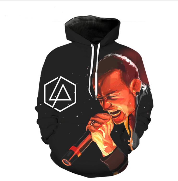 Nouveau Mode Hommes / Femmes Hip Hop Style 3d Sweat-shirts Linkin Park Chester Bennington Hoodies Automne Hiver Casual Imprimer À Capuche Pulls T