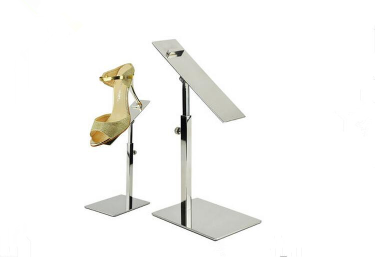 

New Shoes display stand fashion Rotatable mirro stainess steel Sandals display holder Adult/Children shoes display rack for Boutique shop