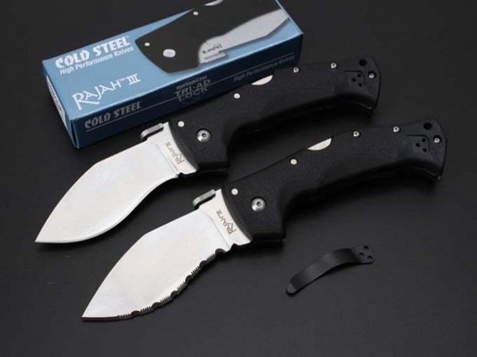 

COLD STEEL RAJAH III D2 Blade Tactical Folding Knife Nylon Fiber Handle Outdoor Hiking Hunting Survival Pocket Utility EDC Tool Collection